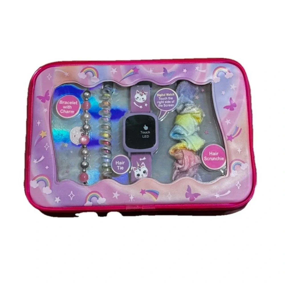 Hot Focus Time to Chill Girls Touch Screen LED Digital‎ Watch Accessory Kit NWT